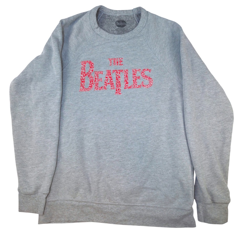 The Beatles Graphic Sweatshirt Gray Pullover Long Sleeve Size L